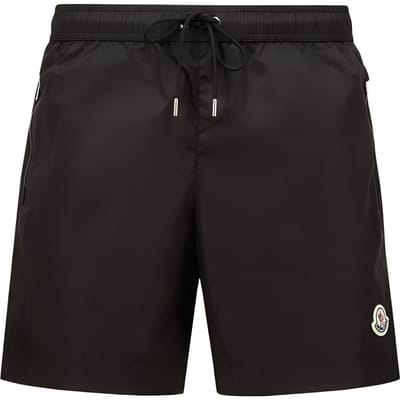 Moncler Logo Patch Trekkoord Casual Shorts Heren shorts Zwart K1-091-2C00016-5985M-999 XL black
