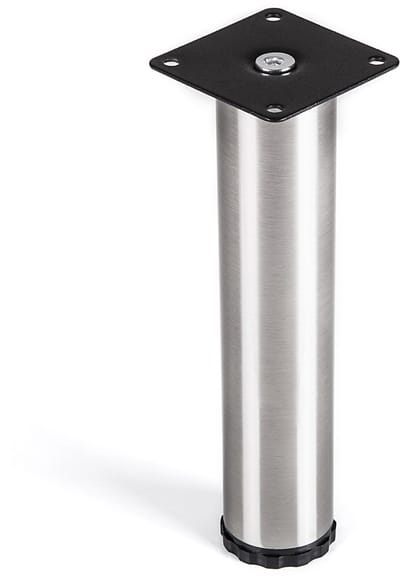 SOTECH meubelpoot Lukas, RVS geborsteld, rond, diameter: 42 mm, hoogte: 200 mm, verstelbaar