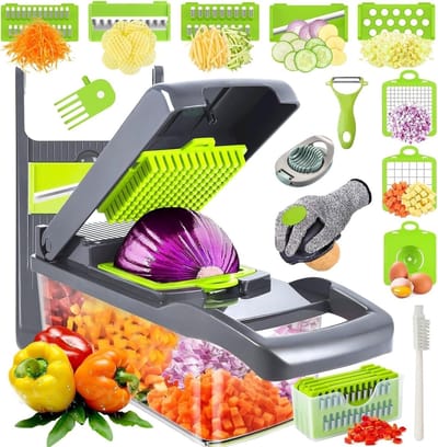 Lexium - Mandoline - Groentesnijder - Groentehakker - Slicer Dicer - Mandoline Keukensnijder - Allessnijder - Uiensnijder - Mandoline Snijder -