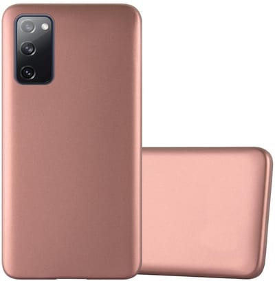 Cadorabo Hoesje geschikt voor Samsung Galaxy S20 FE in METALLIC ROSE GOUD - Beschermhoes gemaakt van flexibel TPU silicone Case Cover