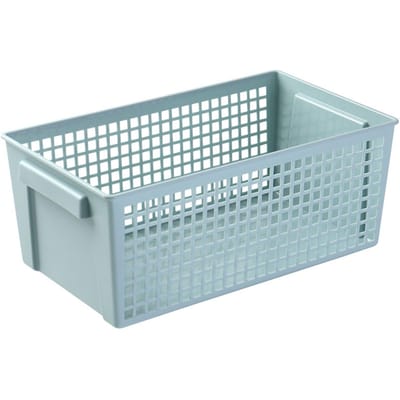 Bureau Opbergmand Hol Rechthoekig PP Organizer Bak voor Snacks Schrijfwaren Toiletartikelen Licht L 28x16x11.5cm gray