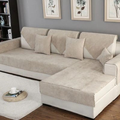 Waterdichte bankhoes 1/2/3/4-zits L-vormige hoekbankhoesbeschermer voor woonkamer voor bank, bank, fauteuil 90x90cm  1pcs