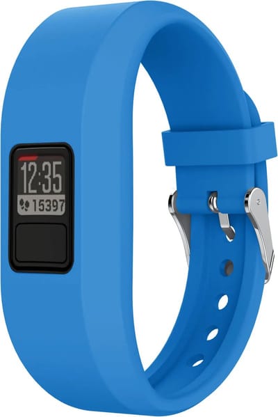 Strap-it Siliconen bandje - geschikt voor Garmin Vivofit 3 & Vivofit jr junior 1/2 - fel blauw