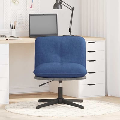 vidaXL Kantoorstoel draaibaar stof blauw