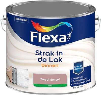 Flexa - Strak In De Lak Binnenlak Mat - Sweet Sunset - Mengverf - 2,5 L