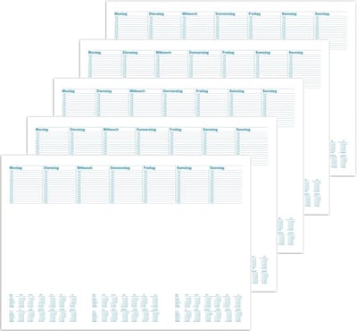 Bureaulegger Office 600 x 420 mm met Kalender en Weekdagvelden - 30 Vellen