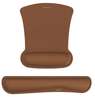 Ergonomisch Polssteun voor Muismat en Toetsenbord Set - Niet-slip Basis, Pijnverlichting en Comfortabel Typen