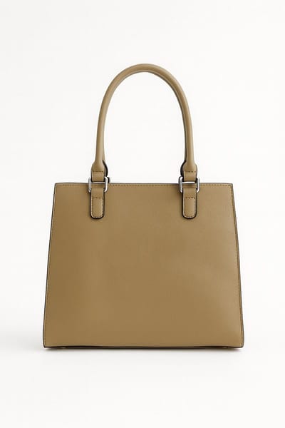Hidzo Elanora Luxe Dames Handtas – Taupe – Elegant & Tijdloos