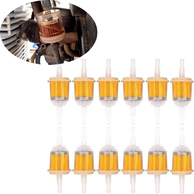 Brandstoffilter-12 Stuks- 6 mm/8 mm brandstoffilters-Benzinefilter-brandstoffilter - wasbaar - gasfilter - scooter - motorfiets-Benzinefilter inline -universele gasolie vloeistoffilters
