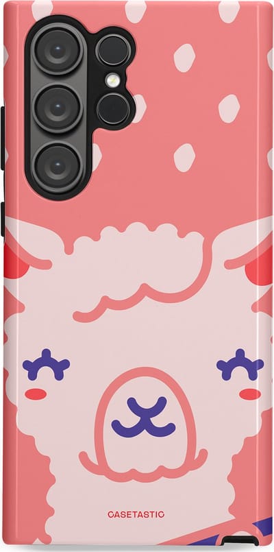 Casetastic Hoesje Geschikt voor Samsung S23 Ultra - Stijlvolle Beschermende Duo-layer Case - Lama beat