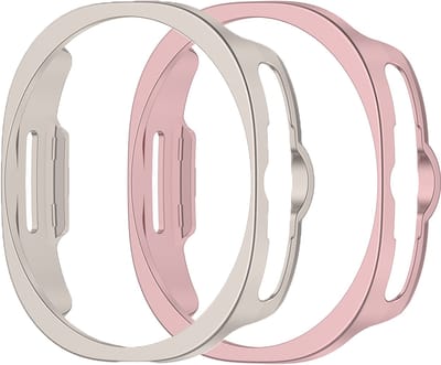 Stravo 2-Pack Screen Protector Case zonder Glas voor Samsung Galaxy Watch 8 Classic 46mm - Semi Cover Hard Case / Beschermend Hoesje - Roze + Starlight - Samsung Galaxy Watch 8 Classic 46mm Bescherming