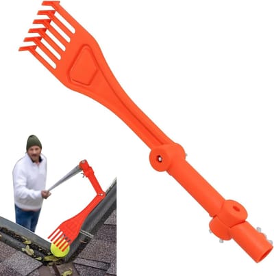 Dakgoot Reiniger - Goot Hark - Dakgoten Schoonmaken - Draaibare Handgreep - 40cm Uitgevouwen