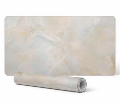 Moderne beschermende toetsenbordmat met helder abstract golvenpatroon, 100x50 cm