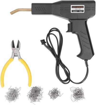 Allecto - kunststof lasapparaat - scheurreparatie kit - eenvoudig in gebruik - 220 W - ideaal voor auto-onderdelen - reparatie en versterking - 200...