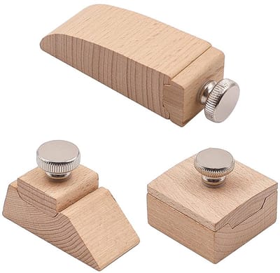 Jhubersproducts - Lederen Schuurpapier Houder - Handige Schuurtools - Compact Formaat - Voor Houtbewerking - 3 Stuks - Voor Ambachtelijk Schuren - 5x5