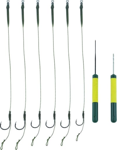 Karper Visset met Boilie Naald, Boor en 6 Voorbedrade Rigs