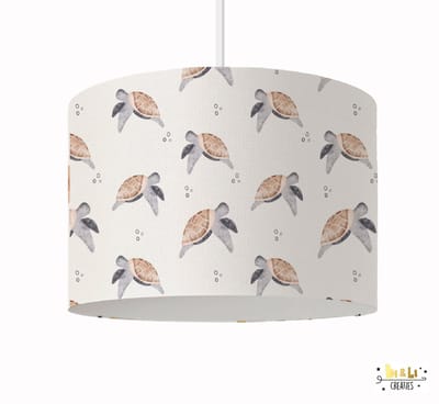 Hanglamp Schildpadjes-verlichting-kinderkamer decoratie-bosdieren-beer-bos-incl pendel-kinderkameraccessoires