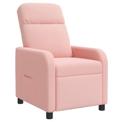 vidaXL - Recliner - Roze - Bouclé