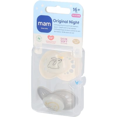 Mam Original fopspeen Night 16.maanden Beigebrown unisex