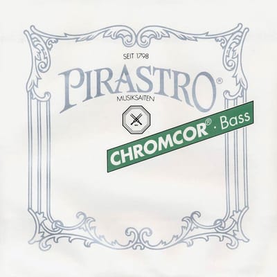 Pirastro P348460 double bass string E-4 1/4 medium, rope core, chrome steel, orchestra