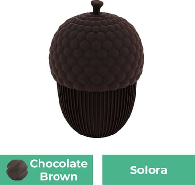 Herfst eikel beeld – Decoratief beeld - Chocolade Bruin - 3d geprint beeld – Herfst woondecoratie - Staand - 18CM