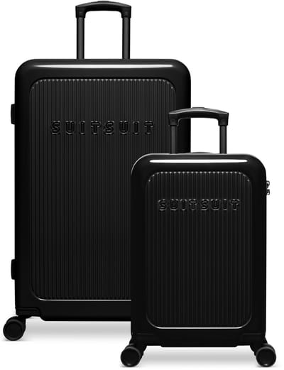 SUITSUIT Kofferset - Handbagage Koffer - Reiskoffer Groot - Kofferset 2 delig - TSA Slot - Lichtgewicht - Caretta Shadow Black