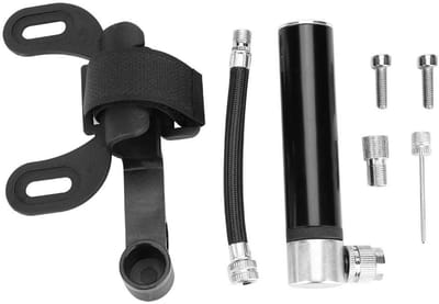 Dailygoods- Fietspomp Lichtgewicht - Draagbare Aluminium Pomp - Geschikt voor France/US Nozzle - Maximale druk 120 psi - Gebruiksvriendelijk - Compact 9,8 cm/15,5 cm - Luchtpomp