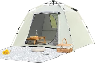 Buitentent - Camping tent - Outdoor avontuur - Automatische opening - 215 x 160 cm - Zilver