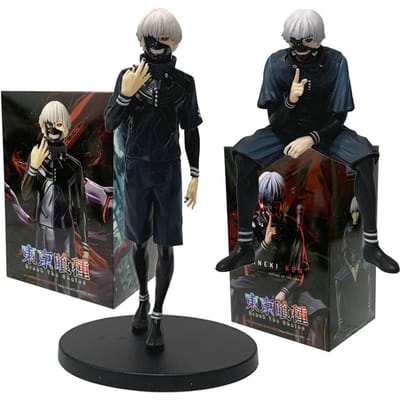 Op Voorraad Ken Kaneki Zittende Figuur Tokyo Ghoul Standbeeld Actiefiguur PVC Standbeeld Verzameling Model Speelgoed Cadeaus