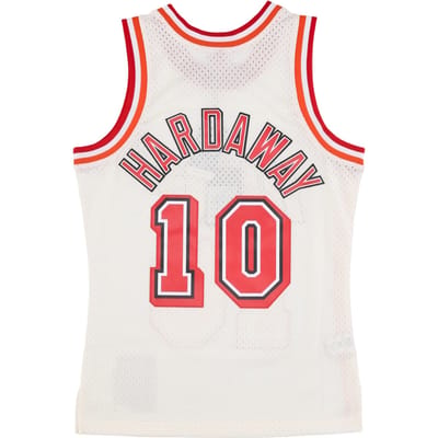 Basketbaltanktop voor heren Nba gebroken wit Teamkleur Swingman Jersey Hardwood Classics 1996 No 10 Tim Hardaway Miahea gebroken wit