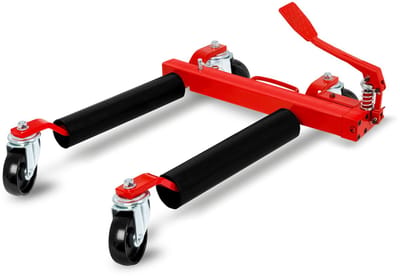 EBERTH Hydraulische manoeuvreerhulp, draagvermogen 680 kg, voor een maximale bandbreedte van 300 mm, minimale spanwijdte 330 mm, maximale spanwijdte 630 mm, manoeuvreerwagenhefbrug, manoeuvreerhulp voor personenauto’s met 4 zwenkwielen, krik