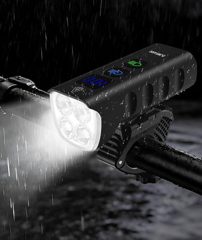 VHV - Fiets voorlamp - stuurverlichting voor fiets - 2000 lumen - USB-C oplaadbaar - waterdicht - 13 lichtstanden - 360° draaibare houder - voor nachtritten, stadsfiets, racefiets en mountainbike