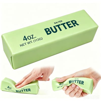 Nieuwe Zachte Langzame Terugvering Boterstaaf Realistisch Siliconen Knijp Stressverlichtend Gadget Bureau Kantoor Accessoire Grappig Angstverminderend Cadeau 5.2inch