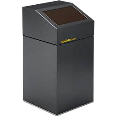 Schäfer Shop Select afvalinzamelbak WSG 40 E, 40 l, verzinkt plaatstaal, gepoedercoat, zelfsluitend, bruin