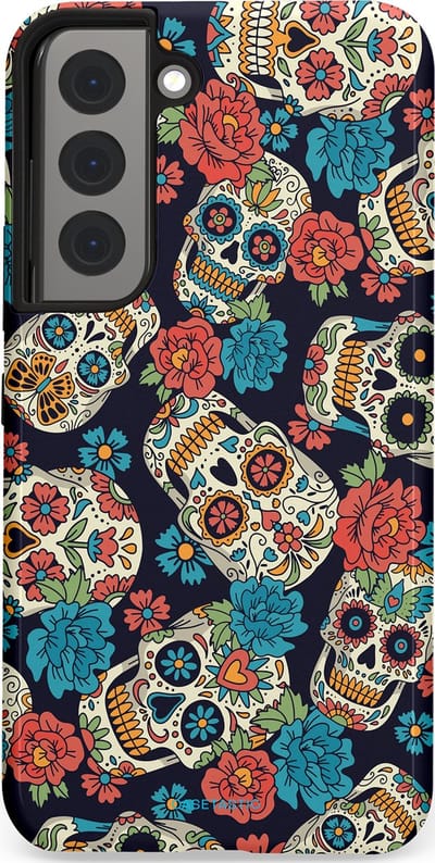 Casetastic Hoesje Geschikt voor Samsung S22 - Stijlvolle Beschermende Duo-layer Case - Catacombe carnaval