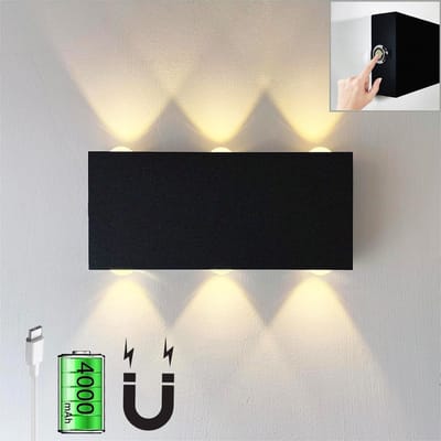 Solacis Wandlamp oplaadbaar - Wandlamp - Wandlamp oplaadbaar binnen - Wandlamp binnen - Must have voor in uw woning!