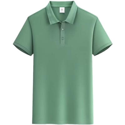 7A Ijszijde Kortemouw Naadloos Poloshirt voor Heren Zomer Effen Kleur Moerbeizijde Bamboevezel T-shirt M gray