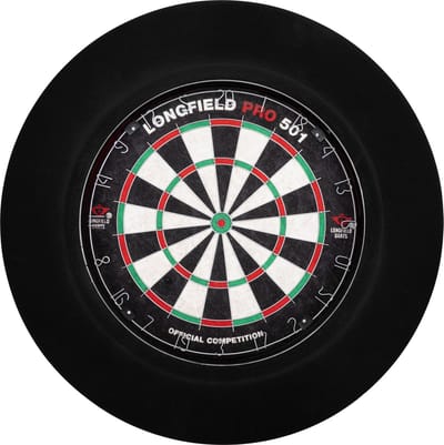 LED Dartbord Surround Zwart – Dartbord Verlichting met 90 LEDs – 3 cm Dikke Beschermring – Muurbescherming voor Darten – Longfield