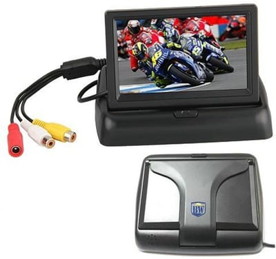 Opvouwbare digitale achteruitrijmonitor met 4,3 inch TFT-LCD-scherm
