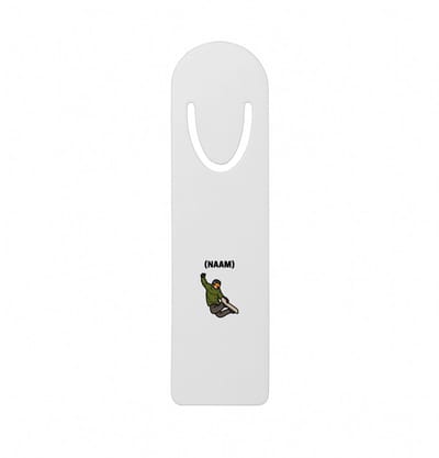 Hacebo® - Snowboard met eigen naam metalen boekenlegger - Snowboarden - Snowboarders - Wintersport Bladwijzer boekenleggers - 12.7 cm x 3.2cm