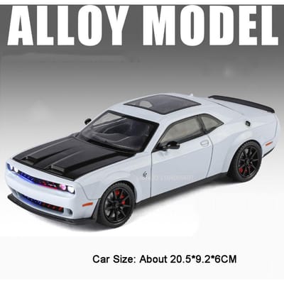 Échelle 1:24 Hellcat Modèle de Voiture de Sport Jouet Musique Lumière Rappel Portes Ouvrantes Modèles de Voitures de Police Jouets en Métal Moulé Sous Pression Pour Enfants