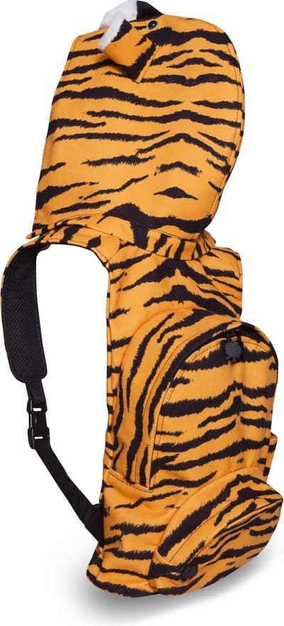 Morikukko - Schooltas - Rugzak Meisje - Jongens - Rugzak Kind Met Capuchon - TIGER Rugzak - 10lt - 3-7 jaar