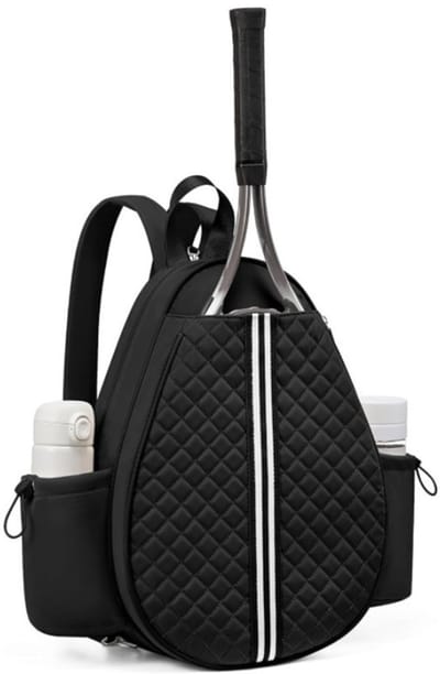 Dutchers® Tennis Rugzak - Tennisrugzak - Tennistas Dames & Heren - Padeltas - Padel Racket Vervoeren - Badmintontas - Badminton - Sport Schoudertas - Rugtas - Backpack - Sporttas - Zwart