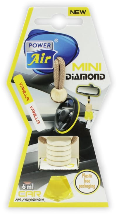 Power Air Diamond Mini - Luchtverfrisser Auto - Autoparfum Geur - Geurverfrisser Vanilla