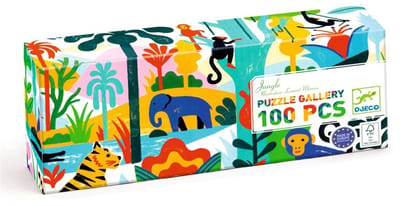 Djeco puzzel Jungle - 100 stukjes - FSC karton - kleurrijke legpuzzel.