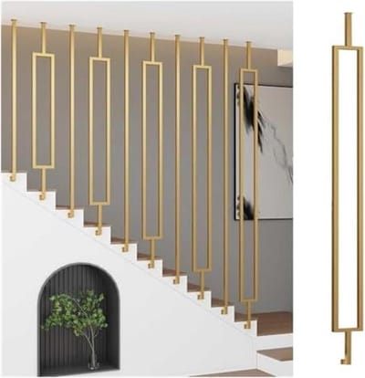 Metalen trappalen - Trapleuningen huis - Veilige trappen - Verstelbare hoek - 30-245 cm - Zwart