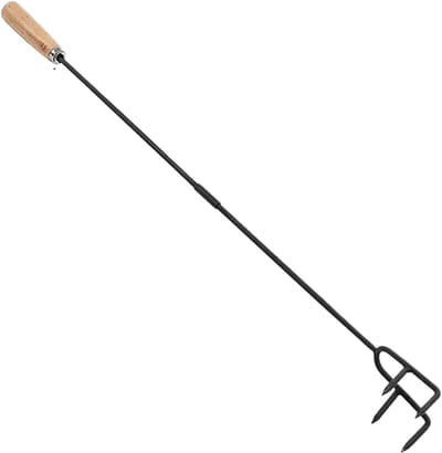 Vuurstarter - Kampvuur gereedschap - Buiten koken - Uittrekbaar ontwerp - 84 cm - Zwart