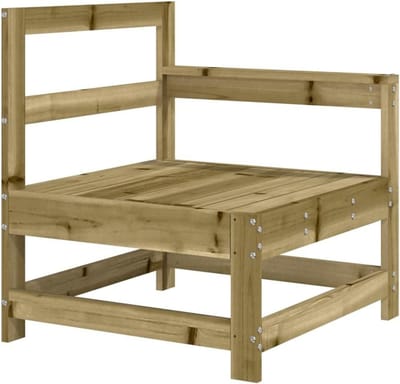 Tuinhoekbank Grenenhout - Loungebank Tuinbank - Gezellig Samenzijn - Geïmpregneerd Hout - 1 stuk - Natuurlijk Hout