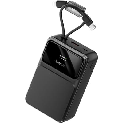Kuulaa High Capacity Mini Powerbank 30.000mAh Zwart