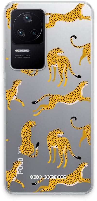 Case Company® - Hoesje geschikt voor Xiaomi Poco F4 hoesje - Luipaard - Soft Cover Telefoonhoesje - Bescherming aan alle Kanten en Schermrand